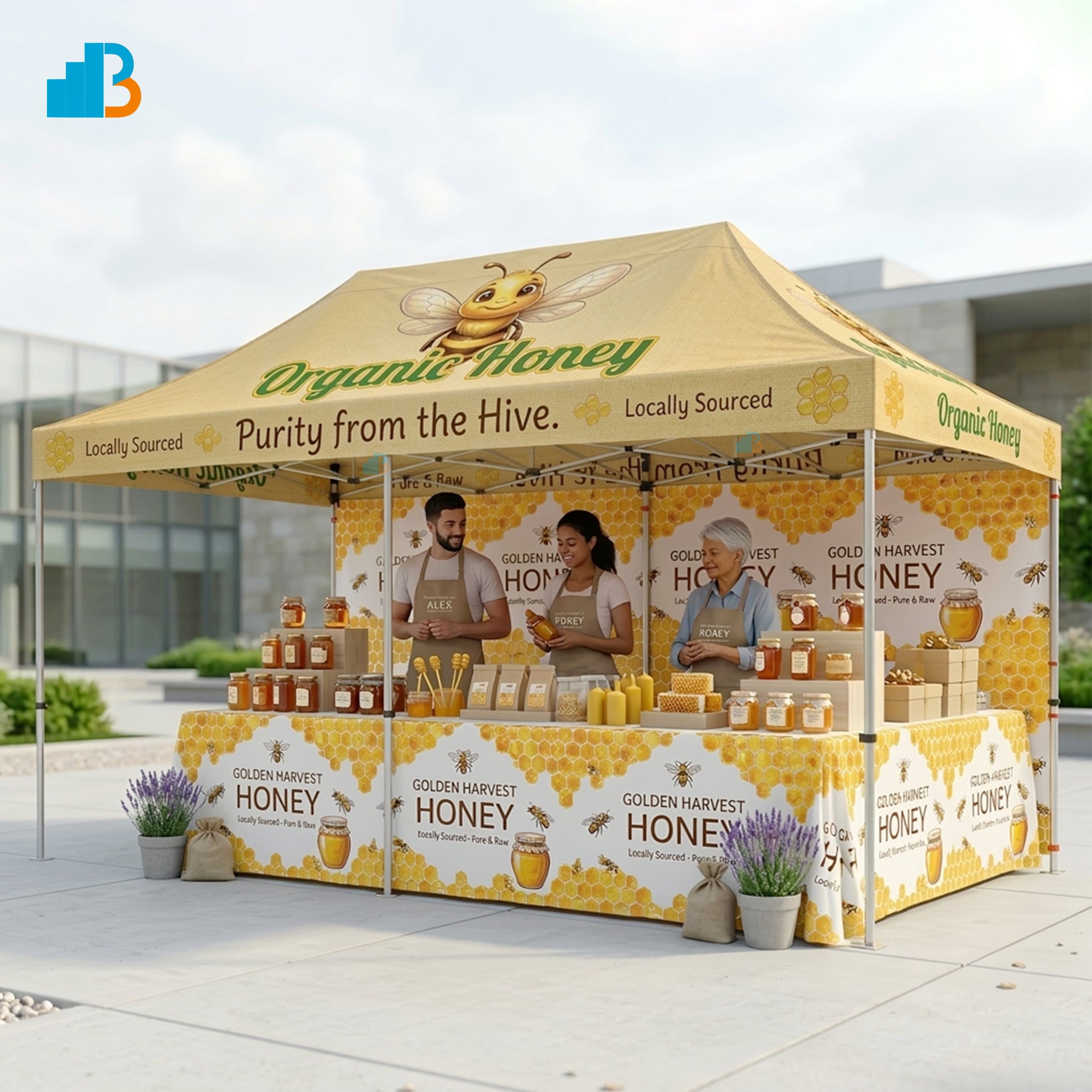 10x20 Custom Canopy Tent with Logo