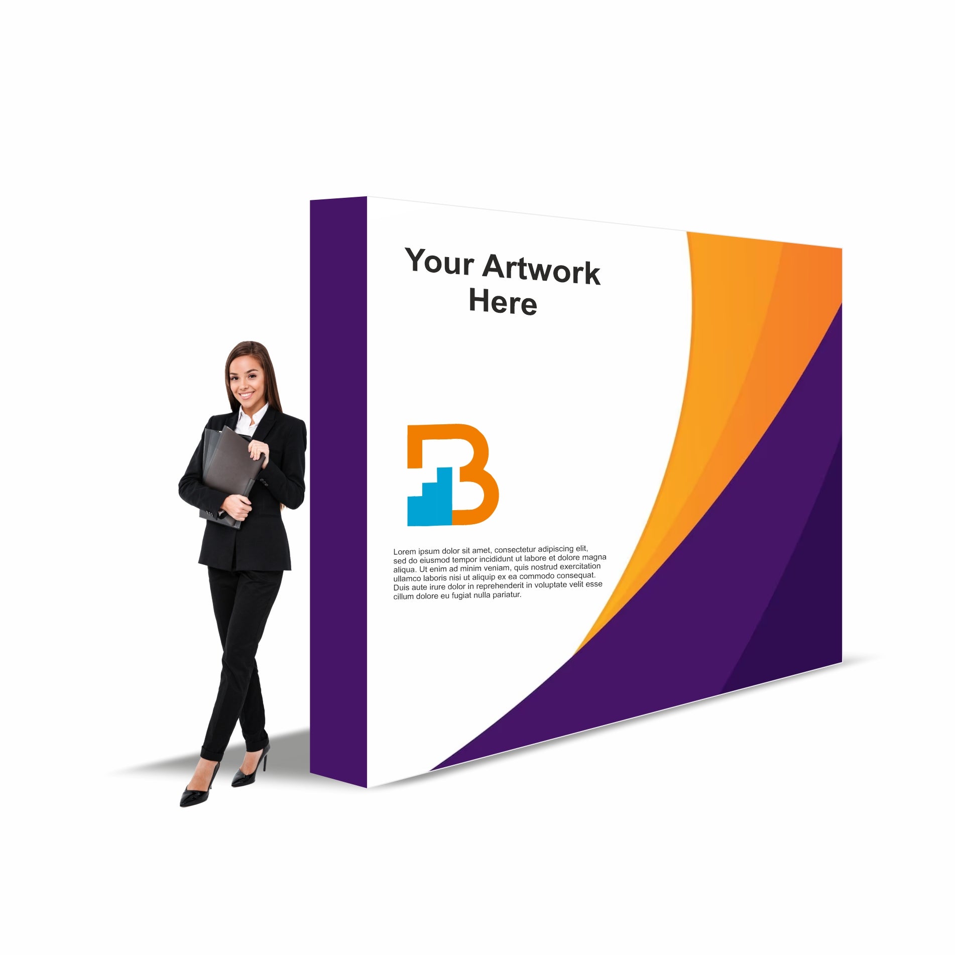 10 ft x 8 ft Step and Repeat Fabric Pop Up Straight Display image 0