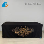8ft Black Fitted Table Cover From Banners Prime