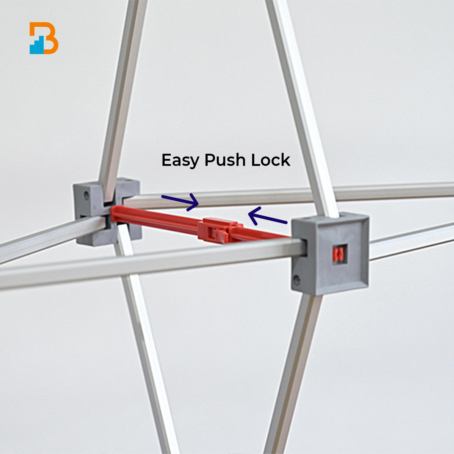 Fabric Pop-up Straight Display frame lock