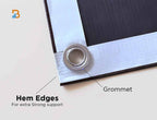 Grommets with hem Vinyl Banners Finishing option