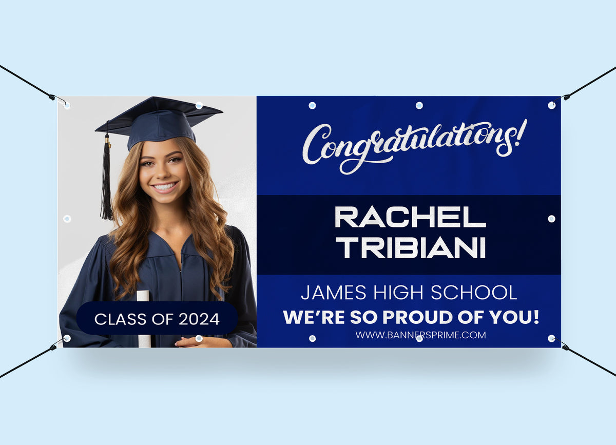 Grad Custom Banner Personalized Graduation Banners & Signs with Photo | USA Banners Prime