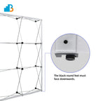 10 ft x 8 ft Step and Repeat Fabric Pop Up Straight Display